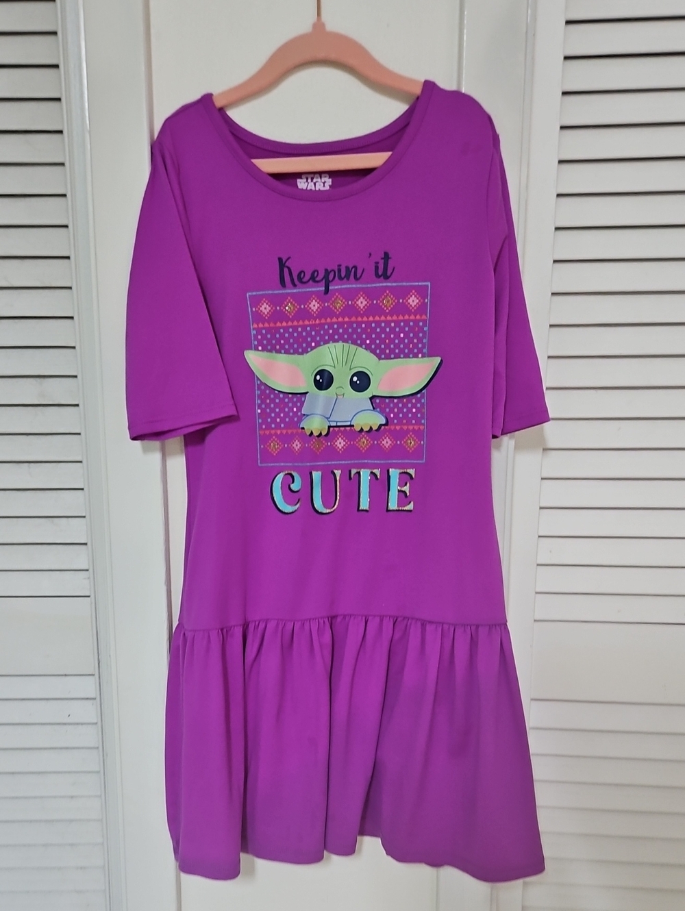 Girl's Baby Yoda Casual Soft Dress